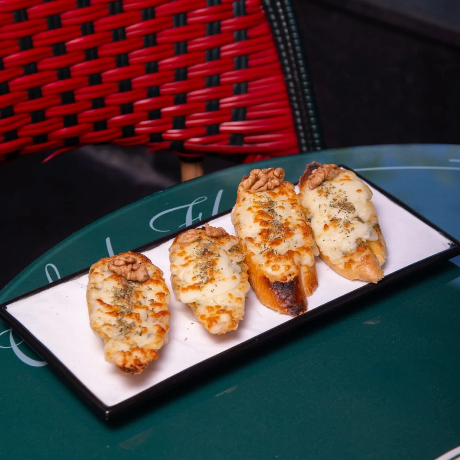 Garlic bread tartines